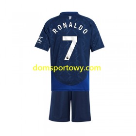 Koszulka Manchester United Cristiano Ronaldo 7 Dziecięcy Wyjazdowe Koszulki Piłkarskie 2024-2025 Krótki Rękaw